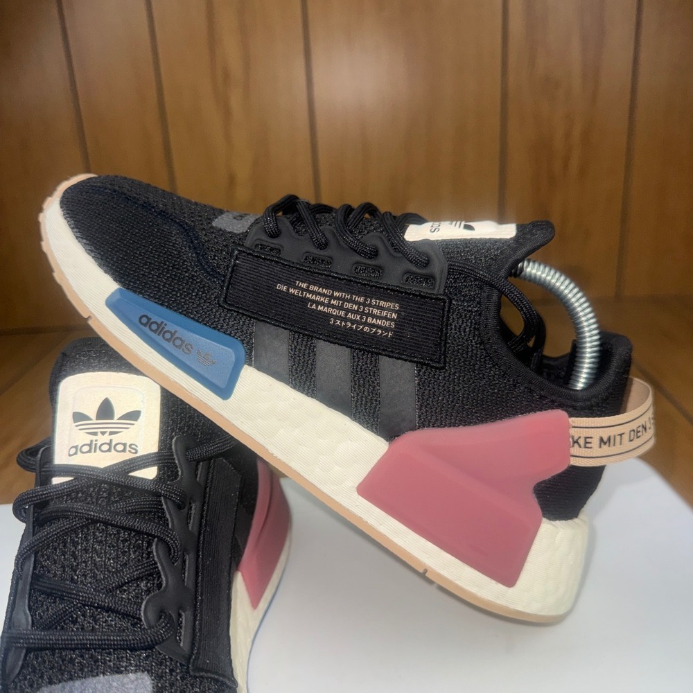 Adidas NMD_V3 Black Blue Burgundy GZ2573 Mens Size 4 Womens 5 Running Shoes